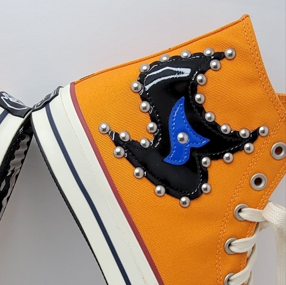 Converse × Come Tees Chuck 70s Star Path orange canvas hi-top sneakers WMS 6.5 - Picture 13 of 17
